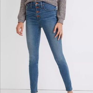MADEWELL JEANS NEW WITH TAGS 10" High-Rise Skinny Jeans in Dewitt Wash